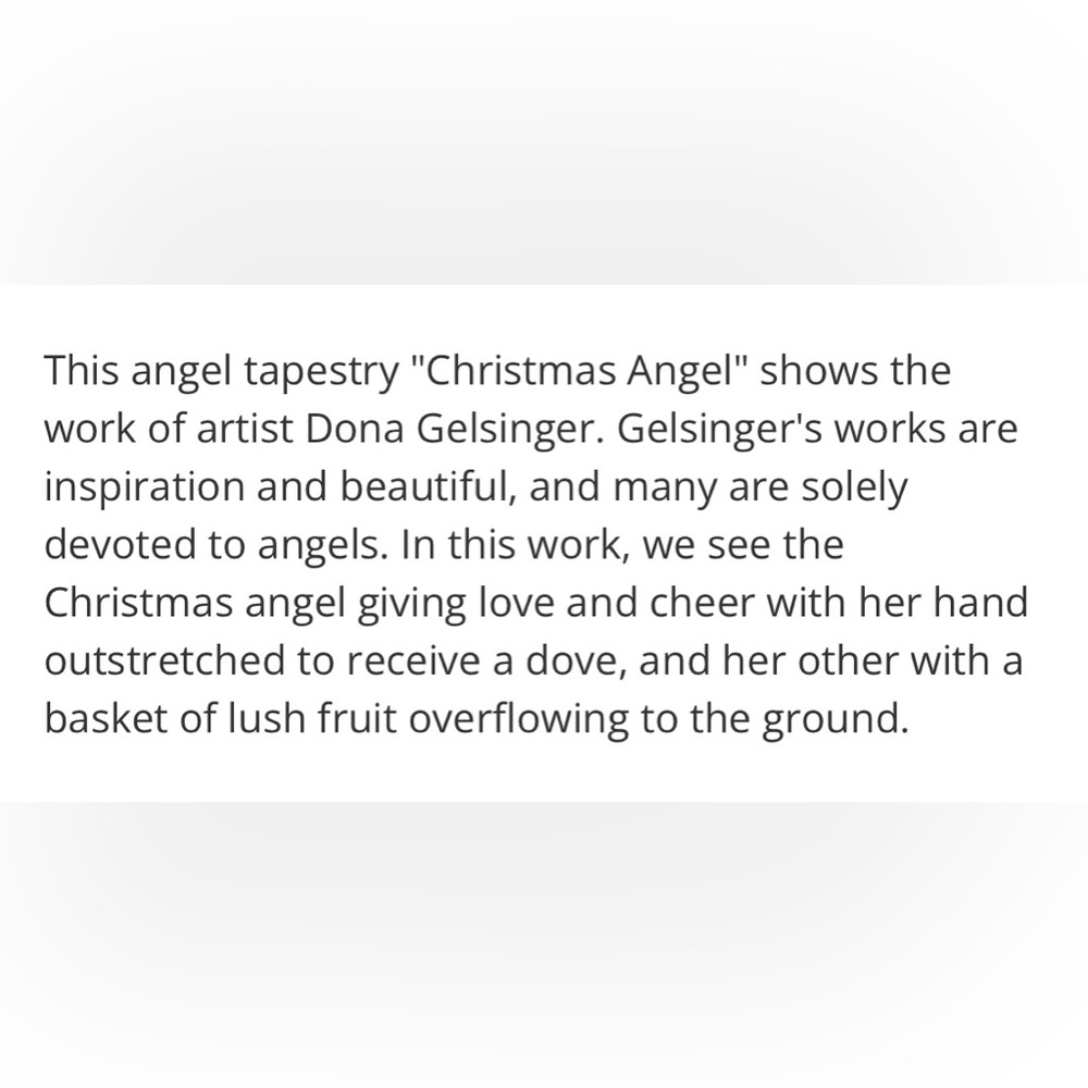 Dona Gelsinger Christmas Angel Tapestry Blanket Throw Woodland Creatures Animals - Picture 9 of 9